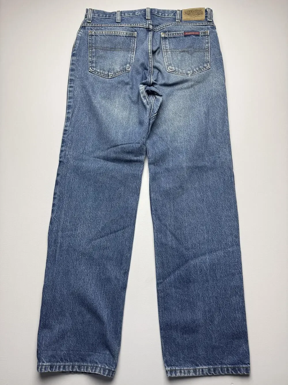 Diamond Cut Jeans Mens 34x32 Blue Med Wash Denim Regular Straight Leg Casual